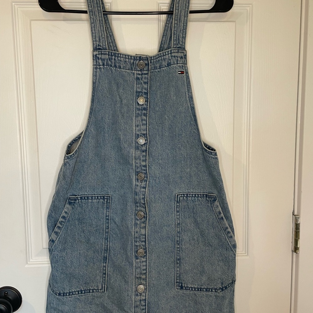 Tommy Hilfiger Denim Button-Front overall Dress size xs